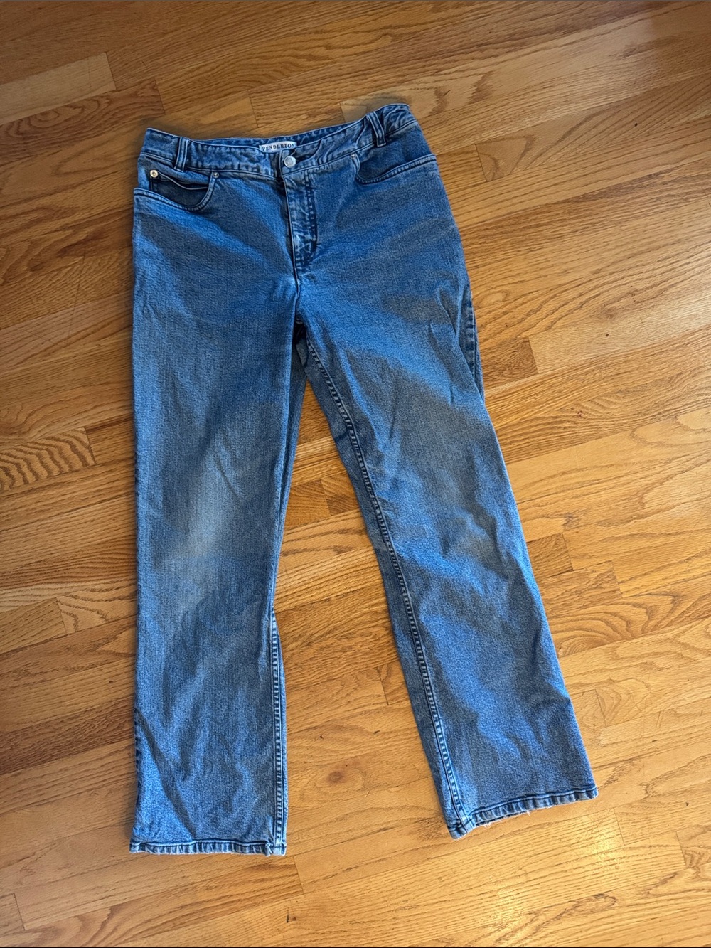 Pendleton Straight-Leg Women's Denim Jeans - Blue 98% cotton